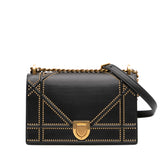 Medium Studded Lambskin Diorama Flap